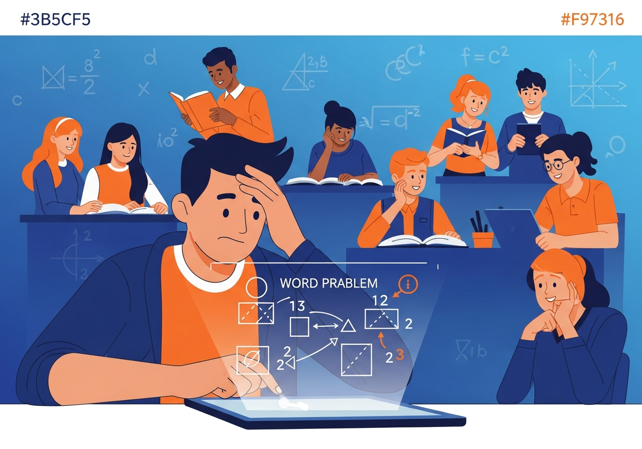 Overwhleming Math Student successfully decoding a complex word problem and writing the ...