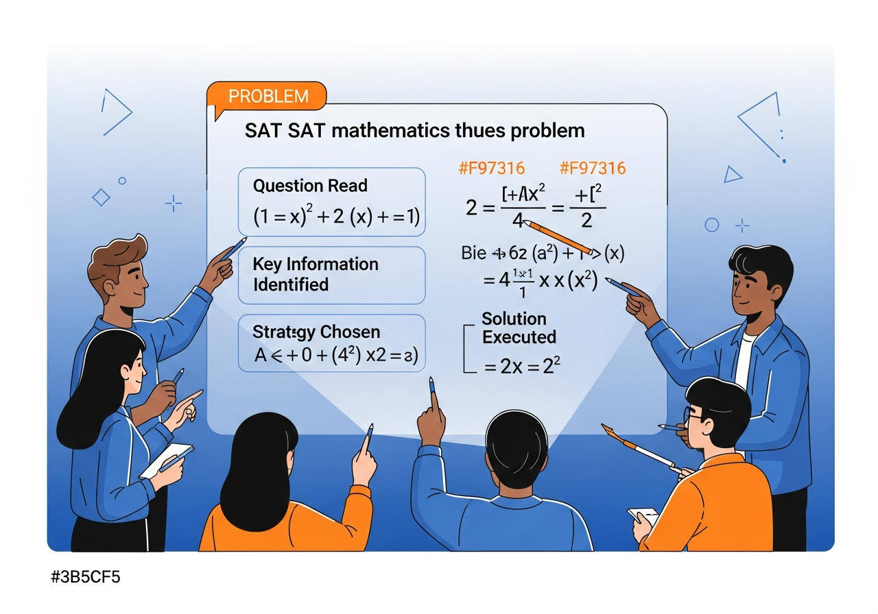 Sat Math Structure Explained SAT math study plan showing problem worked step by step: key ...
